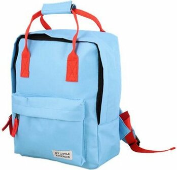 Mini-rugzak LOES - Blauw / Rood - Polyester - ca. 28 x 30 cm - Schooltas