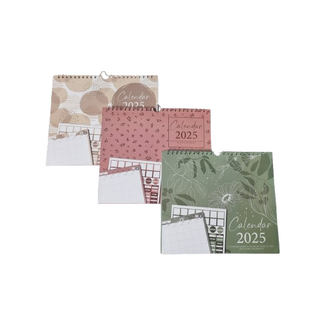 Familieplanner WOLK 2025 - Taupe / Wit - 33 x 29,5 Cm - kalender - Familie Weekplanner - Planner &amp; Family Calendar - Inclus