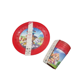 PAW Patrol Bord &amp; Beker Set / Kinderservies - Serviesset - Rood - Kunststof - 2 Delig 