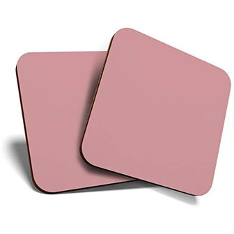 Onderzetters voor glaswerk HELEEN - Roze - Rubber - 10 x 1 x 10 cm - Set van 4