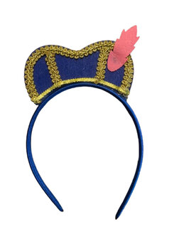 Pieten Diadeem met veer - Haarband - Roze / Goud / Paars - Kunststof / Vilt - One Size