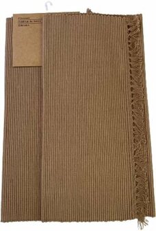 Placemat MARLEY - Taupe - Katoen - 33 x 45 cm - Set van 2