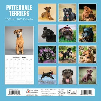 Patterdale Terrier Kalender 2025