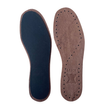 Inlegzolen - Echt Leder - Maat 37-38 - Geurveter - Antislip - Ondersteuning en Comfort1