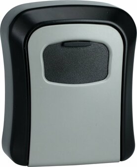 Sleutelkluis met cijferslot - Sleutelkluisje - Zwart - Aluminium - Muur montage incl. schroeven - 12 x 9 x 4 cm - Opbergruimte1