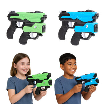 2 in 1 Waterpistool - Multicolor  - Kunststof - Assorti  - 22 x 14 x 2 cm - Dubbelloops - Zomer - Speelgoed - Pret - Kinderen