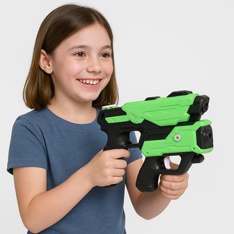 2 in 1 Waterpistool - Multicolor  - Kunststof - Assorti  - 22 x 14 x 2 cm - Dubbelloops - Zomer - Speelgoed - Pret - Kinderen4