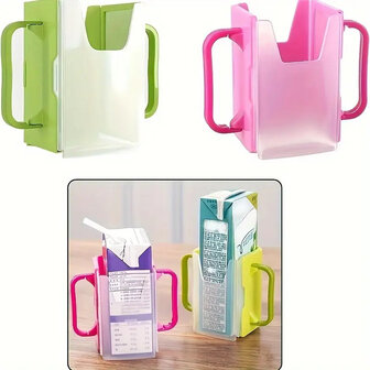 Anti knijp bekerhouder  SIPPY  - Groen - Kunststof - Drankhouder - Sapdoos - Bekerhouder - Anti spill - Drankhouder  - Drinkpak