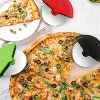 Pizzasnijder / Roller Cutter - Groen - Kunststof - Pizza Pal Slicer - Pizzames - 10 cm3