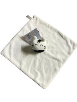 Pluche knuffeldoekje - Zebra BOBI - Zwart / wit - 24 cm 1