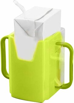 Anti knijp bekerhouder  SIPPY  - Groen - Kunststof - Drankhouder - Sapdoos - Bekerhouder - Anti spill - Drankhouder  - Drinkpak