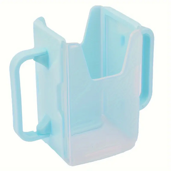 Anti knijp bekerhouder SIPPY  - Blauw - Kunststof - Drankhouder - Sapdoos - Bekerhouder - Anti spill - Drankhouder  - Drinkpakj