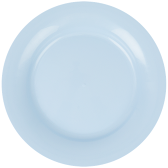 Herbruikbare borden BACO - Blauw - Kunststof - &Oslash; 20 cm - Vaatwasserbestendig  - Set van 5 - Ideaal als picknickborden of