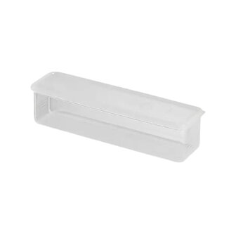 Vershoudbakjes MATILDA - 22 cm &times; 6,5 cm &times; 5 cm - Set van 3 - 750M - Grijs / Transparant  - Kunststof 