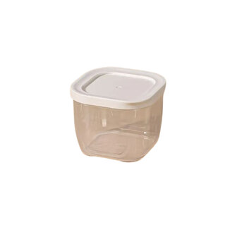 Voorraadbakjes TOREN &ndash; Transparant - Witte Deksel &ndash; Set van 8 &ndash; Kunststof &ndash; Stapelbaar &amp; Herbruikba