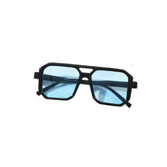 Zonnebril FESTIVAL  - UV 400 - Blauw - Glazen vierkante bril - Normaal Model - Shades - Unisex Heren  / Vrouwen - Gradient Colo