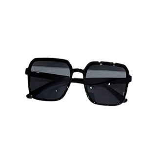 Zonnebril STUDIO 54 VIBES  - UV 400 - Zwart / Zwart- Glazen vierkante bril - Normaal Model - Shades - Vrouwen / Heren - Gradient Color - Anti UV - Vintage Model - Kunststof / Polycarbonaat 