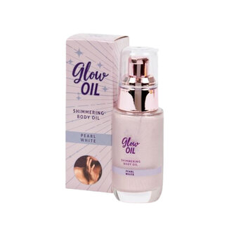 Glow Oil - Body Shimmer Oil - Pearl White - huidolie - shimmering - 30 ml - Stralende Gouden Glans &amp; Verzorging in &eacute;&amp;#x0