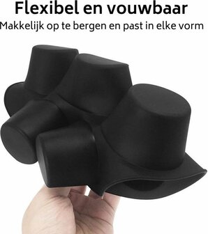Airfryer Siliconen Mini Cupcake bakvorm - 17CM - Zwart - 7 cupcakes in 1 vorm - Mini cupcakes - Kleine cupcakes