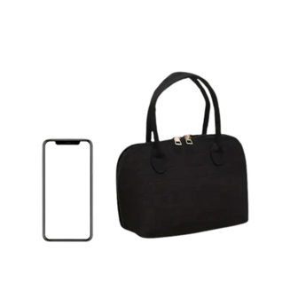 Handtas CROCHETTE PARIS  - Zwart   - Polyester - 20 x 16 x 9 - Mini tas - My first bag - Avondtasje