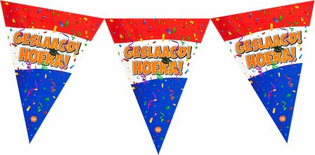 Vlaggenlijn ''Geslaagd Hoera!'' - Slinger - 4 meter1