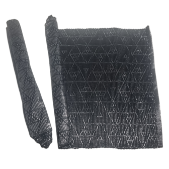 Placemat set met glitters - Zwart / Zilver - Katoen / Polyester - 30 x 45 - 2 Stuks - Eten - Tafelen - Diner - Dineren - Placem