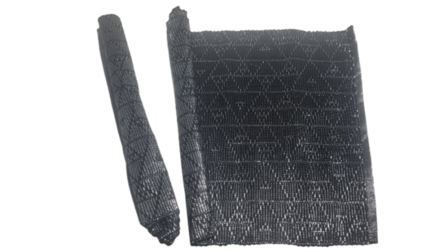 Placemat set met glitters - Zwart / Zilver - Katoen / Polyester - 30 x 45 - 2 Stuks - Eten - Tafelen - Diner - Dineren - Placem