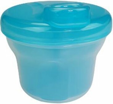 Eiwitpoeder voorraadpot - 3 vaks met schenktuit - Blauw - Shakes &amp; Go - Fitness - Gym - Sportschool - Health - Gezond 