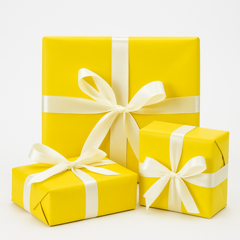 Cadeaupapier - Inpakpapier - Geel - Metaalfolie - 70 x 200 cm - Set van 2 - Feestdagen - Kerst3