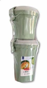 Curver Lunch &amp; Go - Food Beker Set - 1x 0,5L - 1x 1L - Groen - Reisbeker - On the Go