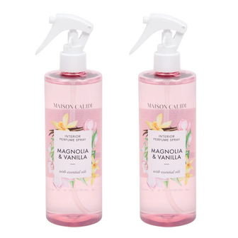 Huisparfum - Magnolia &amp; Vanilla - Set van 2 - 100 ML - Glas - Bruin - Kamerparfum - Vaderdag/moederdag - Valentijn - Valent