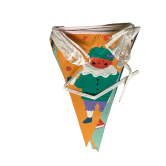 Vlaggenlijn Sinterklaas met Piet - Donkerblauw / Multicolor - Kunststof - 6 Meter - Pakjesavond - Pieten - Vlag 2