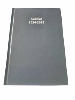 Bureau agenda - Schoolagenda 2024 / 2025 - Antraciet - Karton / Papier - 14,5 x 20,5 cm - Schoolagenda - Agenda