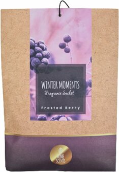 Geur zakje Bessen &quot;Frosted Berry&quot; - Paars / Donkergeel - Karton - 12 x 17 cm - Set van 2