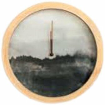 Wandklok Mist REN&Eacute;E - Bruin / Grijs - Hout / Glas - &Oslash; 29 cm