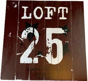 Loft Bord - Bruin - Hout - 38 x 2,5 x 38 cm