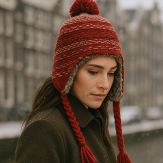 Muts KAREL - Rood - Vrouwen