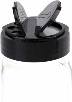 Kruidenpotjes MYLES - Zwart - Kunststof- 11 x 5cm - Set van 6 - Keuken - Accessoires - Spices - Voorraadkast 
