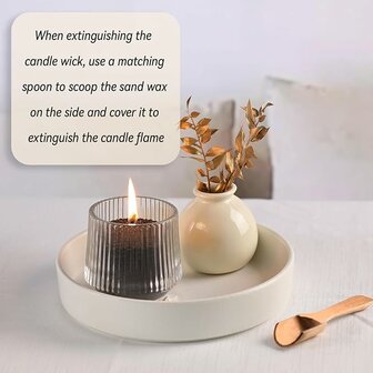 Sand Wax Candle MAISON EMBER &ndash; Luxe Zandwas Kaars - DIY Kaarsenzand op Plantaardige Basis - 50+ uur Brandduur - Inclusie