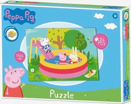 Peppa Pig Puzzel -Blauw / Groen - 24 Stuks - 24 x 17 cm - Creatief - Kinderen - Cadeau
