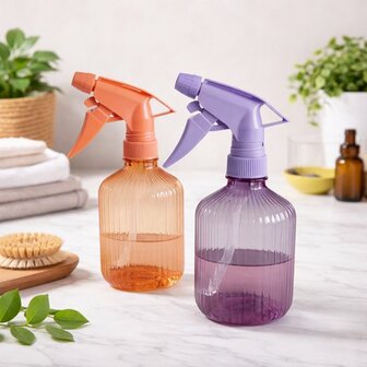 Plantenspuit SPRAYBUDDY - Roze / Paars - Assorti - Kunststof - 250 ml - 10 x 7.5 cm - Mini flessen - Ribbel patroon - Plantensp