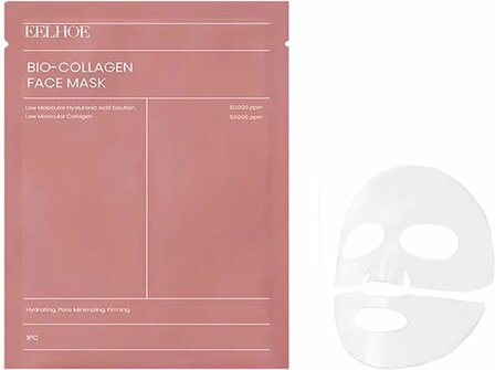 Bio-Collagen Face Mask &ndash; Hydrating Sheet Mask Korean Skincare &ndash; Anti-Aging &amp; Glow &ndash; Face Mask Set - 5 