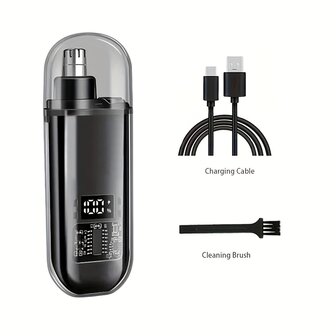 Geschikt voor mannen, USB-oplaadbare neus- en oorhaartrimmer, draagbare elektrische neustondeuse, mini compact , snel opladen5