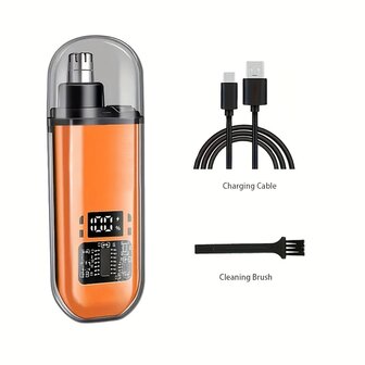 Geschikt voor mannen, USB-oplaadbare neus- en oorhaartrimmer, draagbare elektrische neustondeuse, mini compact , snel opladen6
