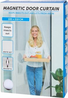 Magnetisch vliegengordijn voor deurkozijnen - Zwart - Kunststof / Magneet - 2 x 210 x 100 cm - Anti-insecten - Vliegengordijn