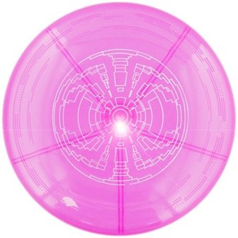 Frisbee met led verlichting - Rood - Kunststof - &Oslash; 23 cm