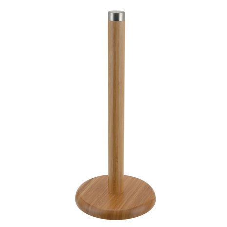 Keukenrolhouder DINAND - Bruin - Bamboe - h 32.5 cm - Excellent Houseware