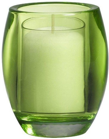 Bolsius Kandelaar Oval light 100/84 Lemon + vulling - Groen