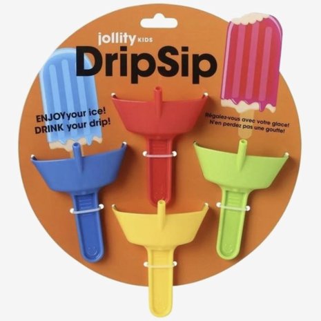 Jollity Kids DripSip - Multicolor - Kunststof - Set van 4 - Assorti - Druppelvrije ijslollyhouder