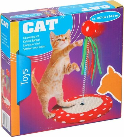 Cat Katten speelgoed Poezen boksbal Kleur wordt assorti geleverd - Handzaam formaat -1